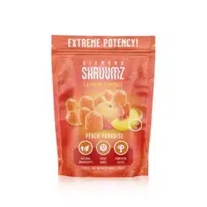 Diamond Shruumz Extreme Potency Infused Gummies 5000MG Peach Paradise