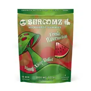 Shroomz Amanita Mushroom Micro-Dose Gummies 2000MG Fresh Watermelon